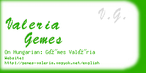 valeria gemes business card